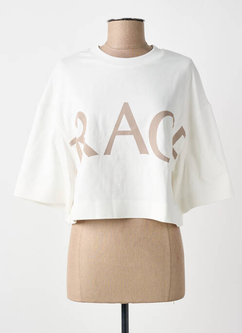 Top manches courtes manches courtes blanc GRACE & MILA femme