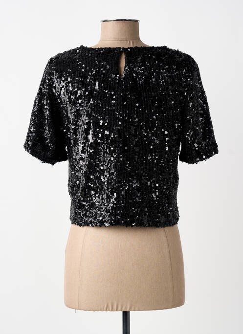 Top manches courtes manches courtes noir EXQUISS'S femme