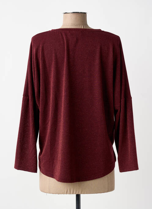 T-shirt coupe droite manches longues rouge PAKO LITTO femme