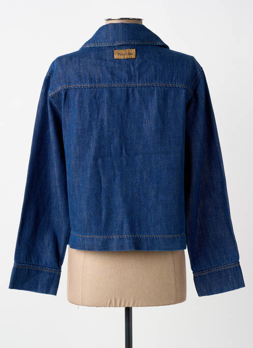 Veste casual col chemisier bleu PAKO LITTO femme