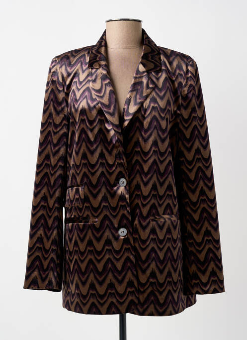 Veste casual coupe droite marron SEE U SOON femme