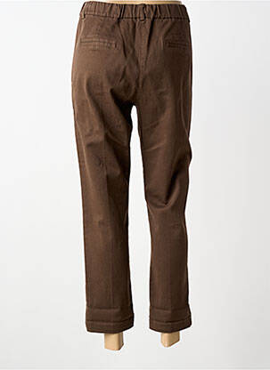 Pantalon droit taille élastique marron fonce PAKO LITTO femme