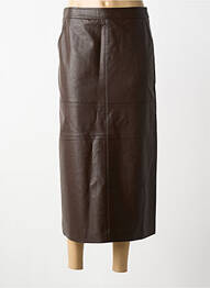 Jupe longue imprimé fantaisie marron GRACE & MILA femme
