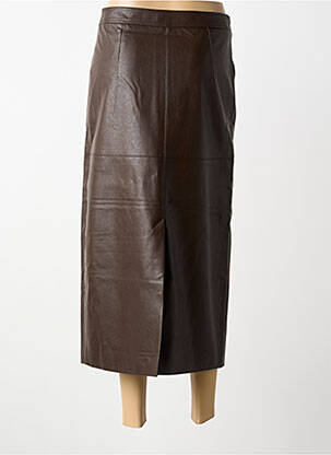 Jupe longue imprimé fantaisie marron GRACE & MILA femme