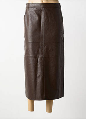 Jupe longue imprimé fantaisie marron GRACE & MILA femme