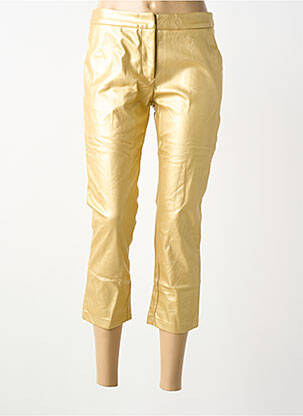 Pantacourt coupe droite or EXQUISS'S femme