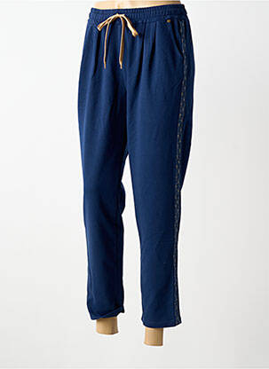 Pantalon 7/8 taille élastique bleu PAKO LITTO femme