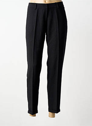 Pantalon 7/8 fermeture zippée sous rabat boutonné noir PAKO LITTO femme