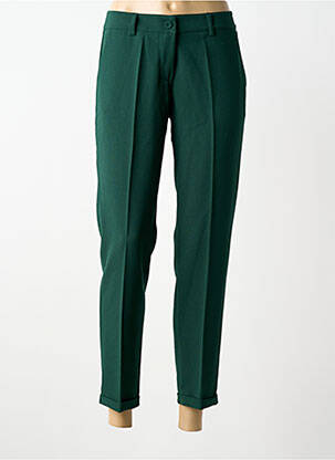 Pantalon 7/8 fermeture zippée sous rabat boutonné vert PAKO LITTO femme