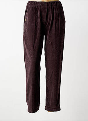 Pantalon droit taille élastique marron fonce PAKO LITTO femme