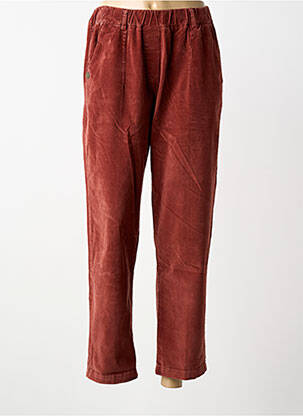 Pantalon droit taille élastique marron PAKO LITTO femme