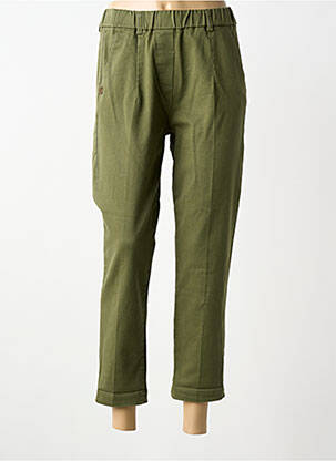 Pantalon droit taille élastique vert PAKO LITTO femme