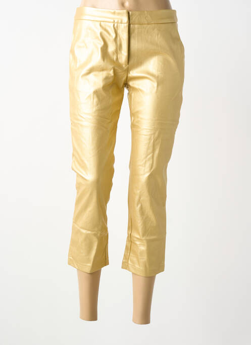 Pantacourt coupe droite or EXQUISS'S femme