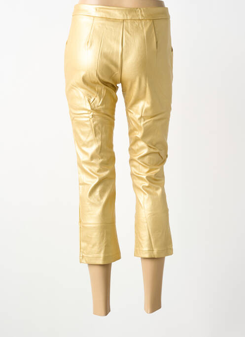 Pantacourt coupe droite or EXQUISS'S femme