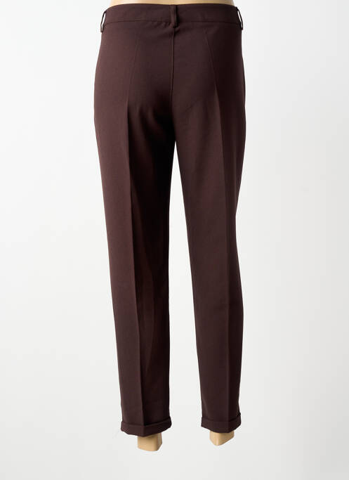 Pantalon 7/8 fermeture zippée sous rabat boutonné marron PAKO LITTO femme
