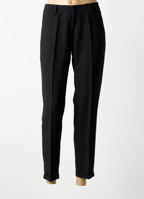 Pantalon 7/8 fermeture zippée sous rabat boutonné noir PAKO LITTO femme