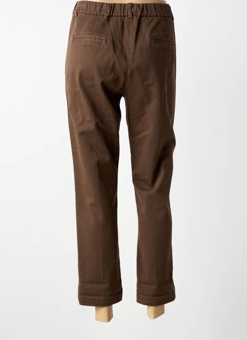 Pantalon droit taille élastique marron fonce PAKO LITTO femme