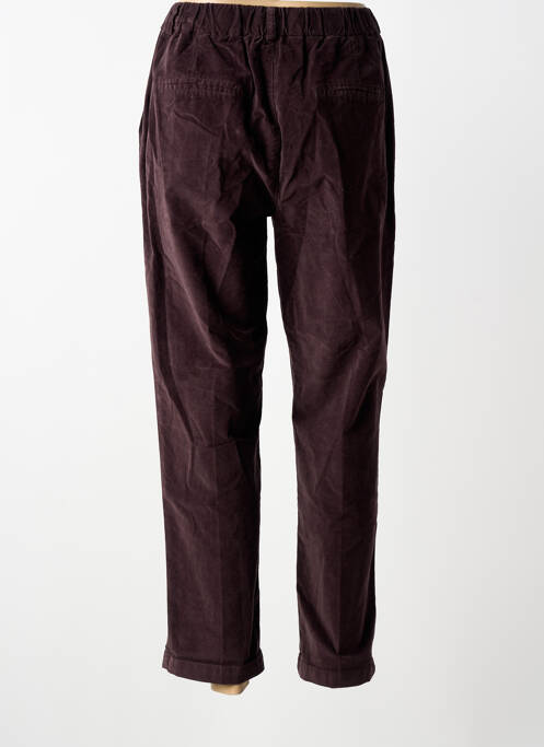 Pantalon droit taille élastique marron fonce PAKO LITTO femme