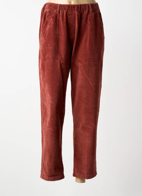 Pantalon droit taille élastique marron PAKO LITTO femme