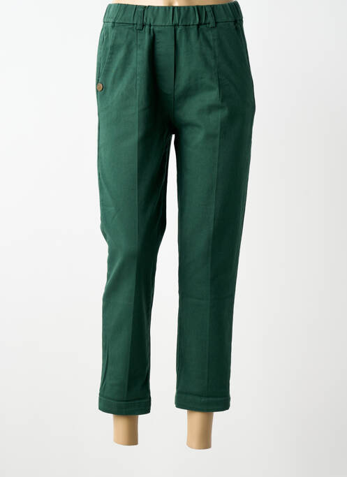 Pantalon droit taille élastique vert fonce PAKO LITTO femme