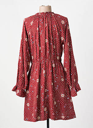 Robe courte coupe évasée manches longues marron GRACE & MILA femme