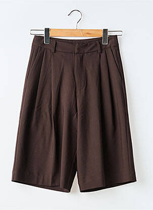 Bermuda coupe droite marron GRACE & MILA femme