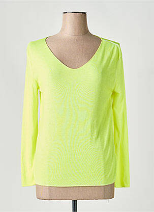 Pull col v manches longues jaune NEW COLLECTION femme