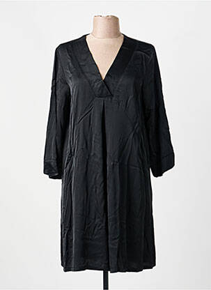 Robe courte coupe évasée manches longues noir PAKO LITTO femme