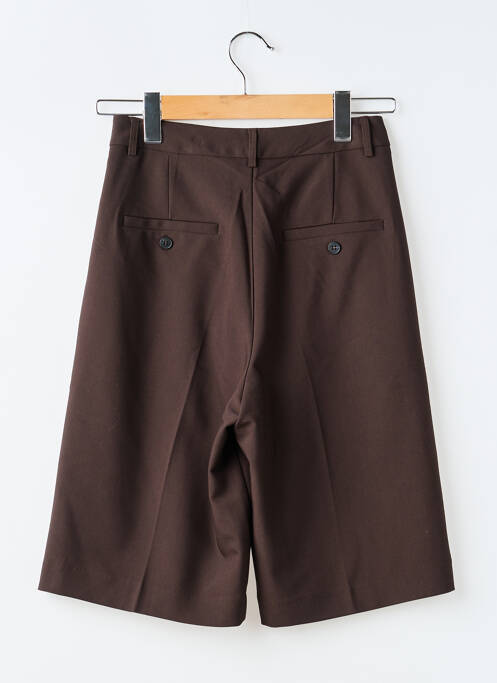 Bermuda coupe droite marron GRACE & MILA femme