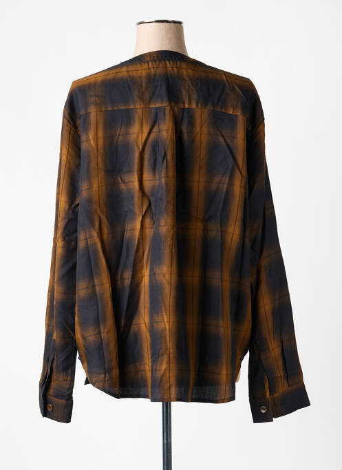 Blouse imprimé fantaisie manches longues marron SEE U SOON femme