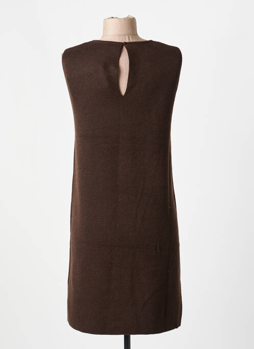 Robe courte sans manche sans manche marron GRACE & MILA femme