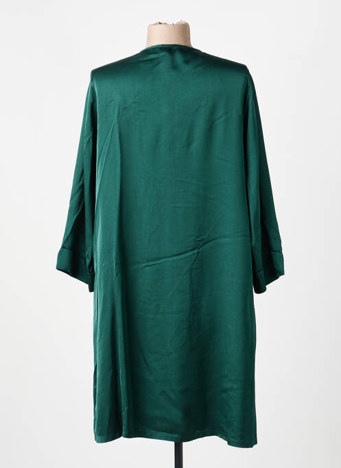Robe courte coupe évasée manches longues vert PAKO LITTO femme