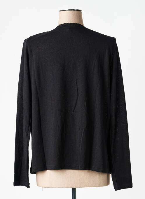 Top coupe cintrée manches longues noir GRACE & MILA femme