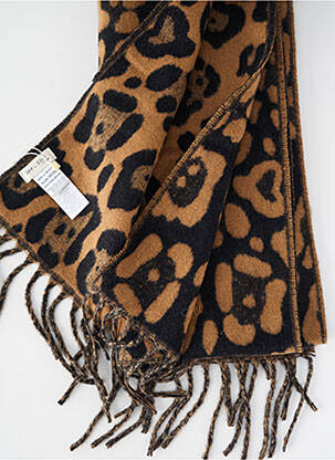 Echarpe maille opaque marron SEE U SOON femme