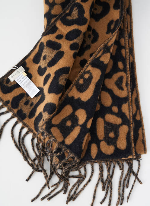 Echarpe maille opaque marron SEE U SOON femme