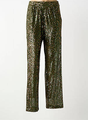Pantalon droit stretch taille normale vert BELLEROSE femme