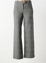 Pantalon large fermeture zippée sous rabat avec crochet taille normale gris CIRCOLO 1901 femme