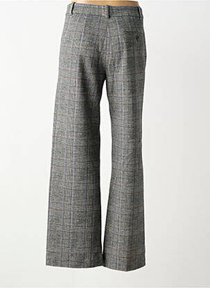 Pantalon large fermeture zippée sous rabat avec crochet taille normale gris CIRCOLO 1901 femme