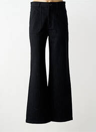 Pantalon large fermeture zippée sous rabat boutonné taille normale noir MASSCOB femme