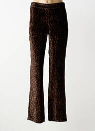 Pantalon droit taille élastique taille normale marron SIYU femme
