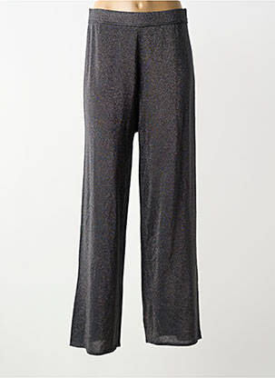 Pantalon large taille normale taille normale noir MALIPARMI femme
