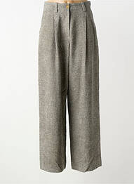 Pantalon large fermeture zippée sous rabat boutonné taille normale gris ALYSI femme