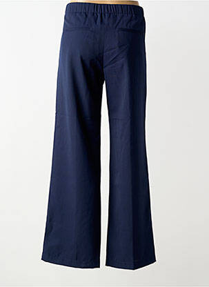 Pantalon large tissage popeline taille normale bleu POMANDERE femme