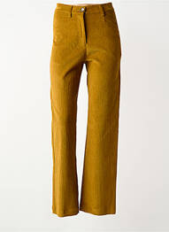 Pantalon droit stretch taille normale jaune MOMONI femme