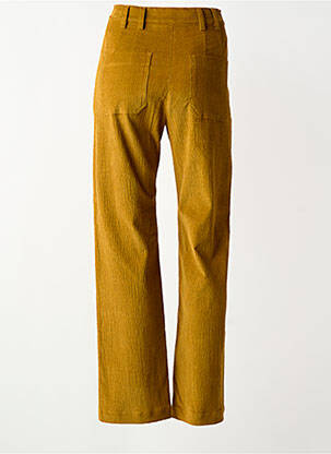 Pantalon droit stretch taille normale jaune MOMONI femme