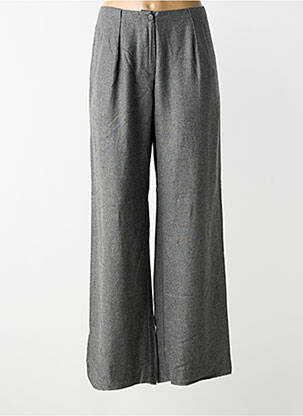 Pantalon large fermeture zippée sous rabat boutonné taille normale gris PHISIQUE DU ROLE femme
