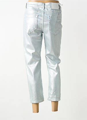 Pantalon 7/8 stretch taille normale argent DONDUP femme