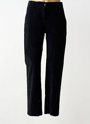 Pantalon droit fermeture zippée sous rabat boutonné taille normale noir DIEGA femme