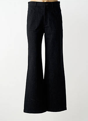 Pantalon large fermeture zippée sous rabat boutonné taille normale noir MASSCOB femme