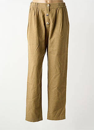 Pantalon large taille normale taille normale vert FORTE-FORTE femme